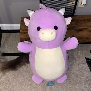 NWT Dina the Purple/Silver Dragon 26” Hugmee Squishmallow
